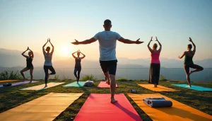 orbitnix.com에서 요가 수업과 자연 풍경이 조화를 이루는 모습 보여줍니다.