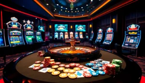 Rasakan sensasi obraltoto dengan mesin slot yang berwarna-warni dan meja roulette.