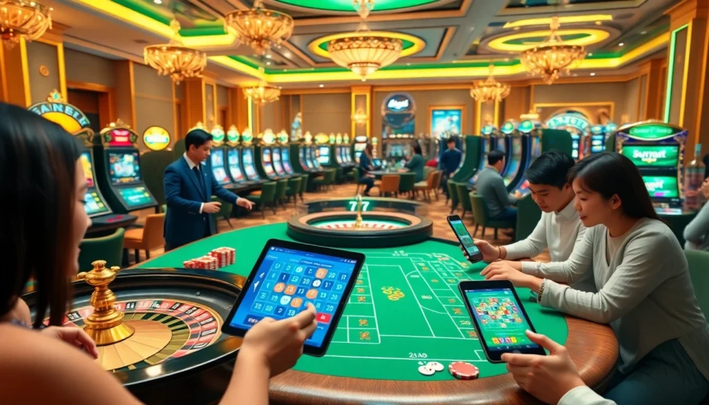 king88 online players enjoying lively casino games at a luxurious gambling interface
