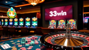 Experience the excitement at link 33win's exclusive casino environment filled with vibrant games and betting options.