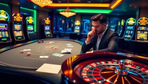 Experienced players engaging with the EV88 casino gaming interface, highlighting thrilling gameplay.