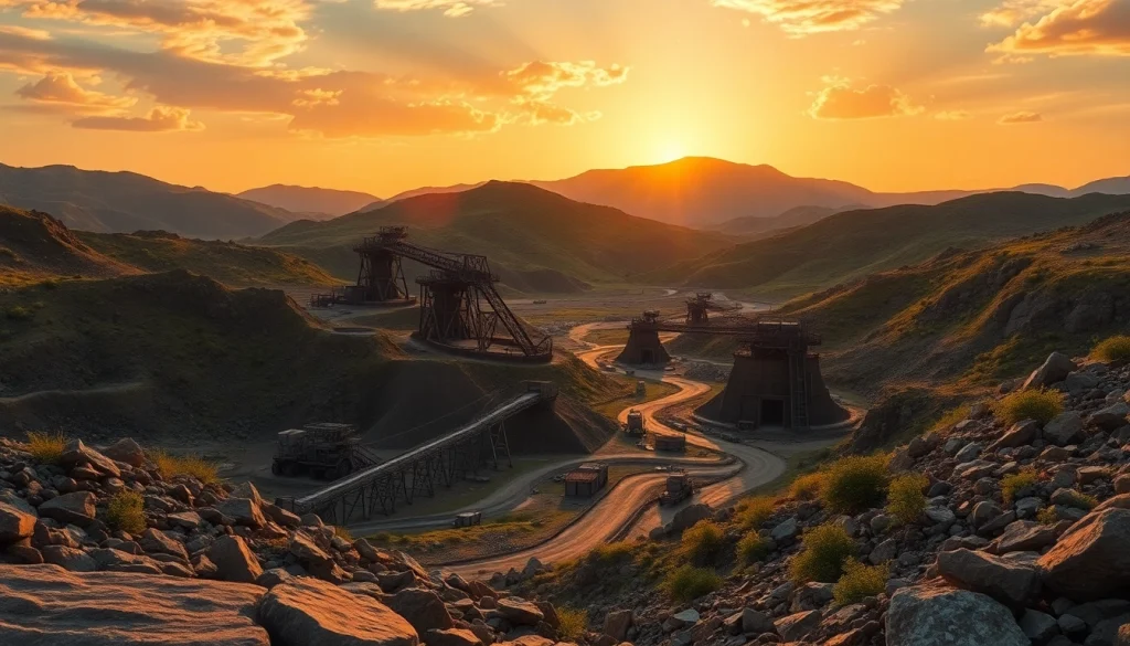 Explore the various mines revealing contemporary and traditional mining structures.