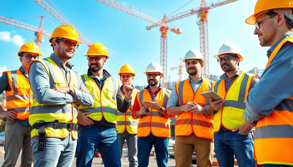 Engaging construction safety training Colorado session with workers practicing safety protocols.