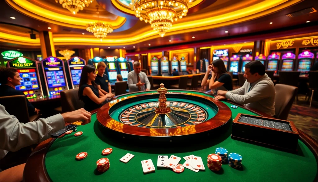 Experience the thrill of casino gaming at link 33win with vibrant tables and excited players.