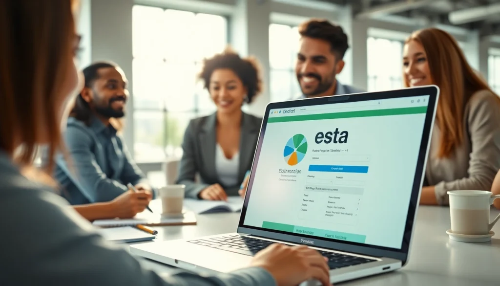 Understanding how to complete the esta application successfully in an engaging office setting.