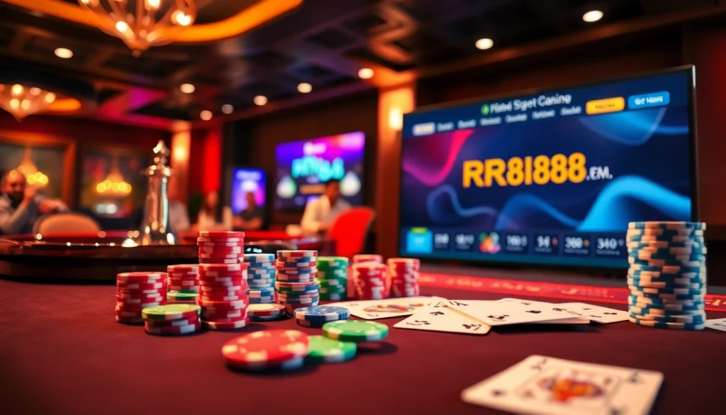 Engage in thrilling table games showcasing RR88 online casino excitement.