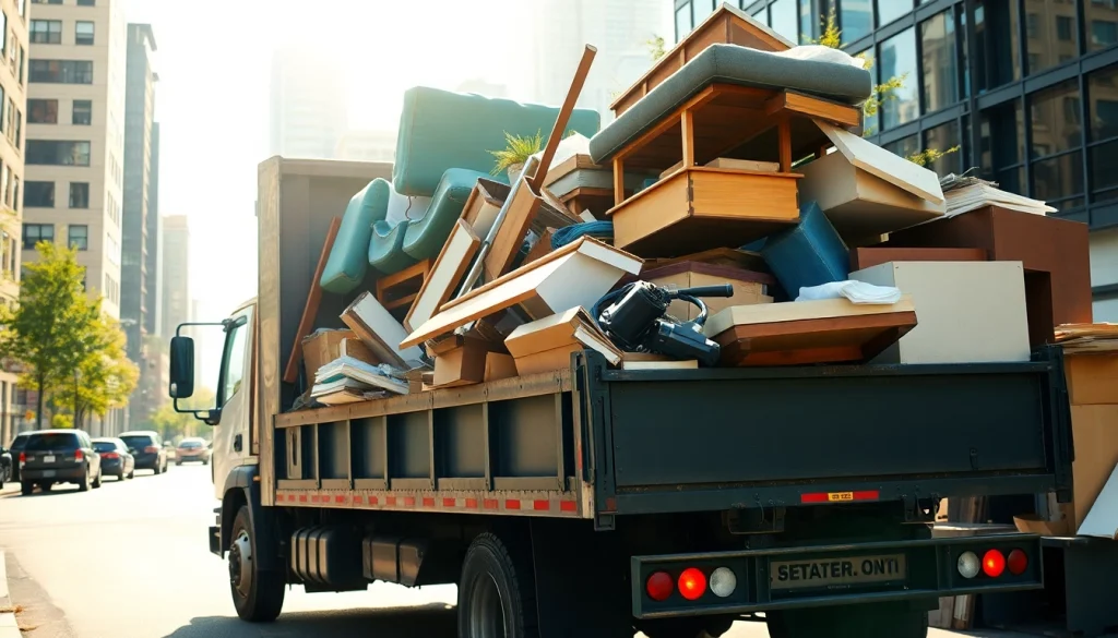 Streamlined junk removal process at https://myeasyjunkremoval.com showcasing a professional team's efficiency.