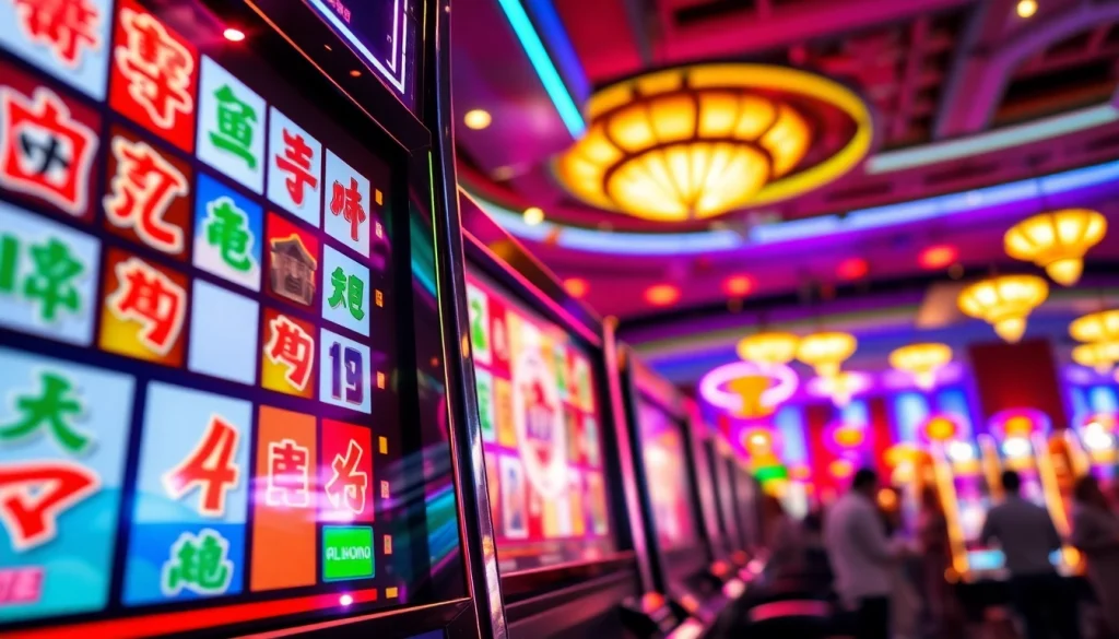 Menangkan hadiah di mesin mahjong slot yang penuh warna dan keceriaan di kasino.