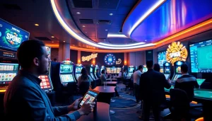 Exciting online casino scene with vibrant elements from https://f8betink.io/, showcasing betting and gaming interfaces.