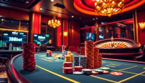 Experience high-stakes excitement at 188bet with vibrant casino gaming visuals.