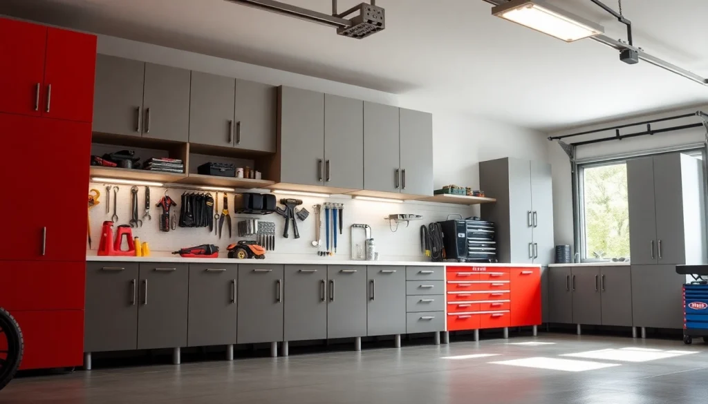 Discover well-organized garage cabinets that maximize storage and enhance functionality in your workspace.