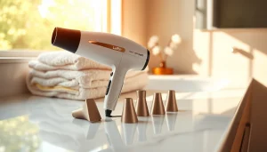 Experience the powerful Laifen Swift Special hair dryer with three versatile nozzles.