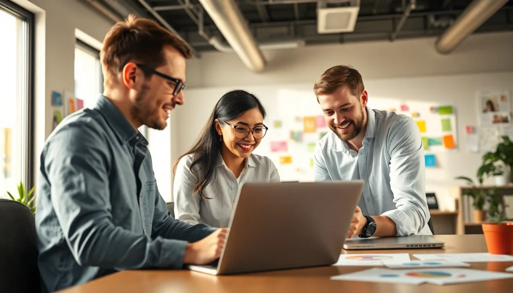 Engaging team collaboration in Edmonton web design that showcases creativity and innovation.