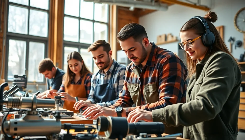 Students learning practical skills at a Trade School In Tennessee.