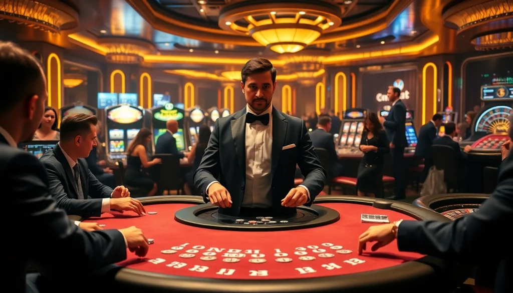 Players engaged in a thrilling poker game at 79king casino, highlighting high stakes and excitement.