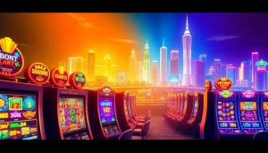 Pemain beraksi di petanitoto dengan slot mesin berwarna cerah menghasilkan kemenangan besar.