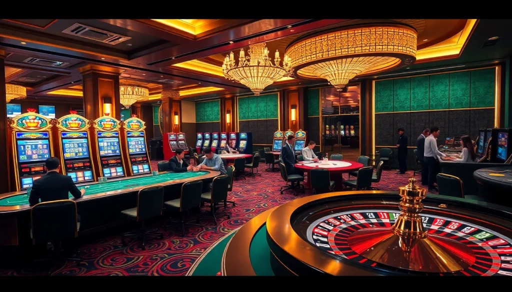 Players enjoying intense poker and baccarat games at nhà cái 789p casino, showcasing excitement and luxury.