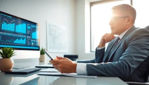 신용카드 현금화 전문가가 최신 데이터를 분석하는 모습