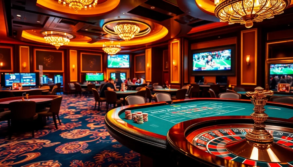 Gamblers enjoying the thrill of House betting at Nhà cái OK365's casino.