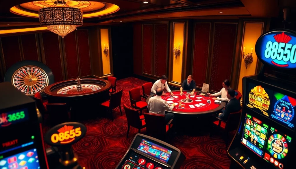 Experience high-stakes gaming action at ok 365 casino with poker and roulette.