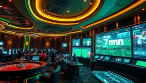 Experience the excitement of live sports betting with 7mcn, featuring dynamic betting screens and poker chips.