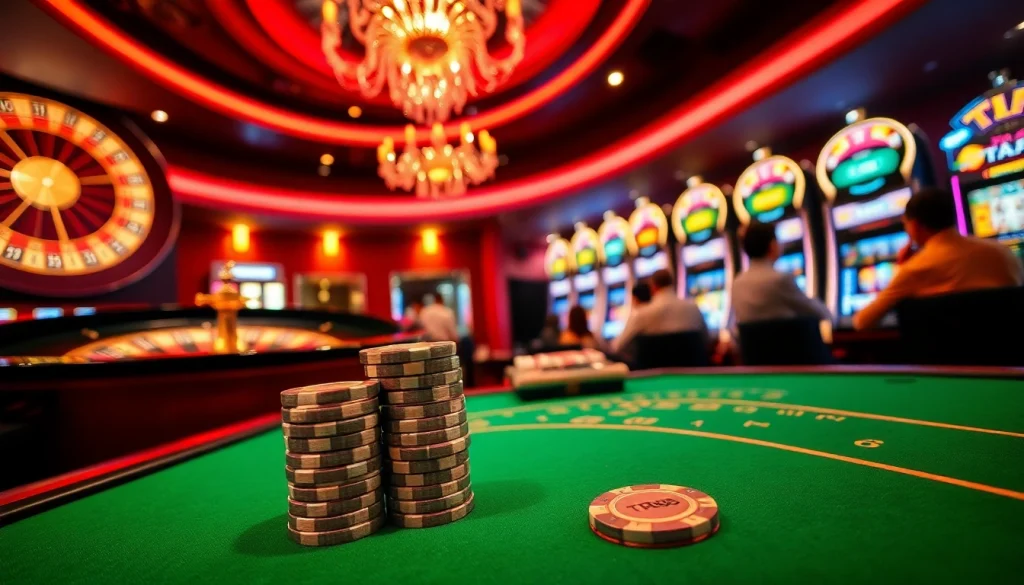 Engaging in high-stakes gameplay with TR88 poker chips at a luxurious casino table.