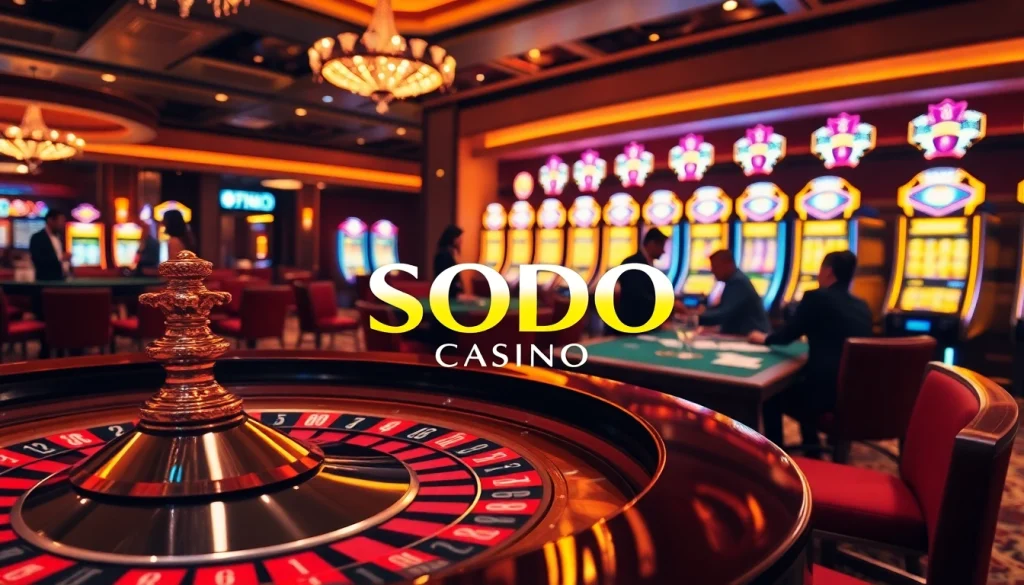 Experience the thrill of playing at SODO Casino with exciting tables and vibrant slots.