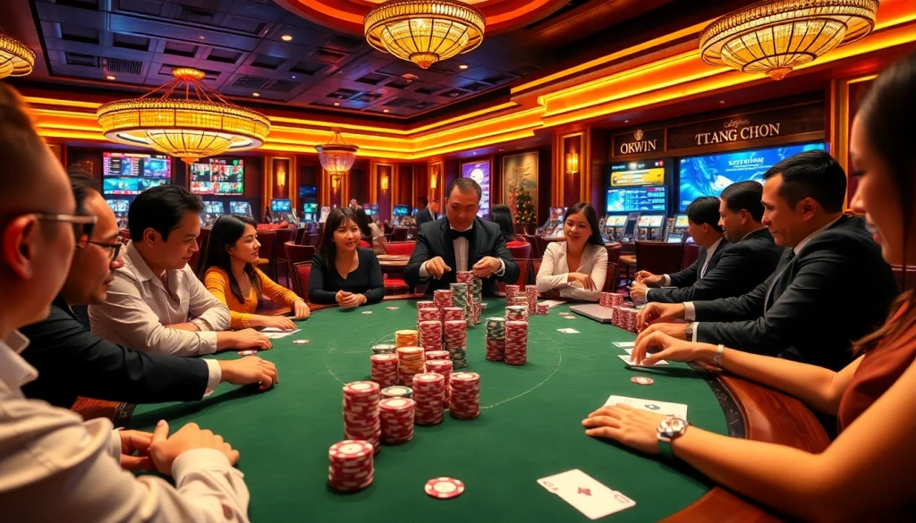 Experience thrilling gameplay at Trang Chủ OKWIN, where players enjoy vibrant casino action featuring poker, roulette, and more.