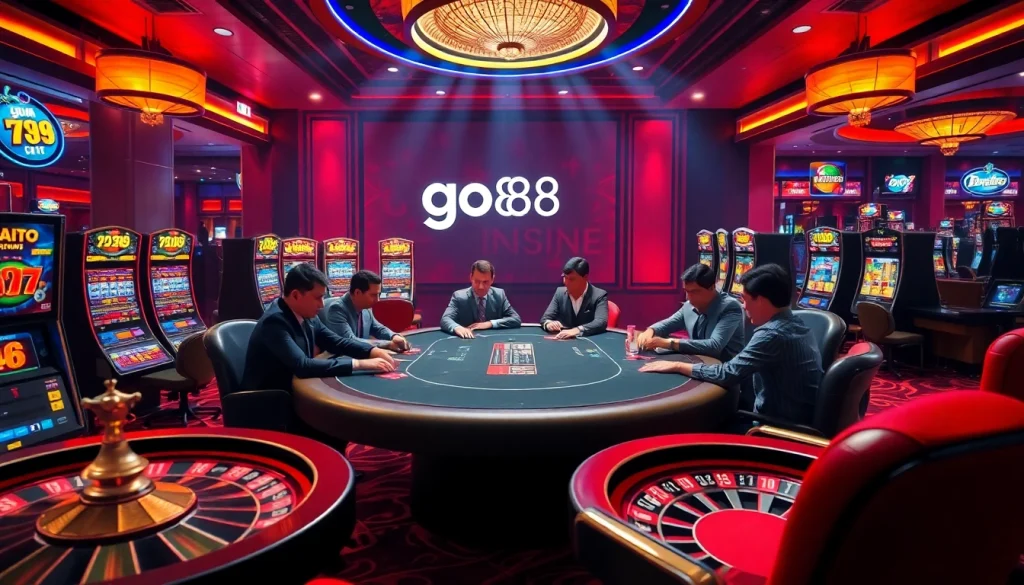 Experience thrilling gameplay at go 88's vibrant casino with poker, slots, and roulette.