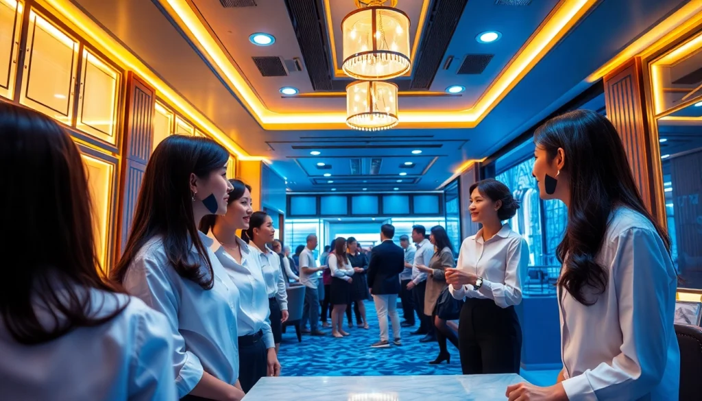 Experience the thrilling atmosphere of Suwon’s shirt room, showcasing stylish interactions between guests and attractive staff.