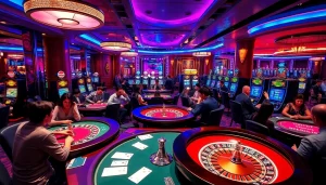 Experience thrilling blackjack action at the topclub, with players vying for victory.