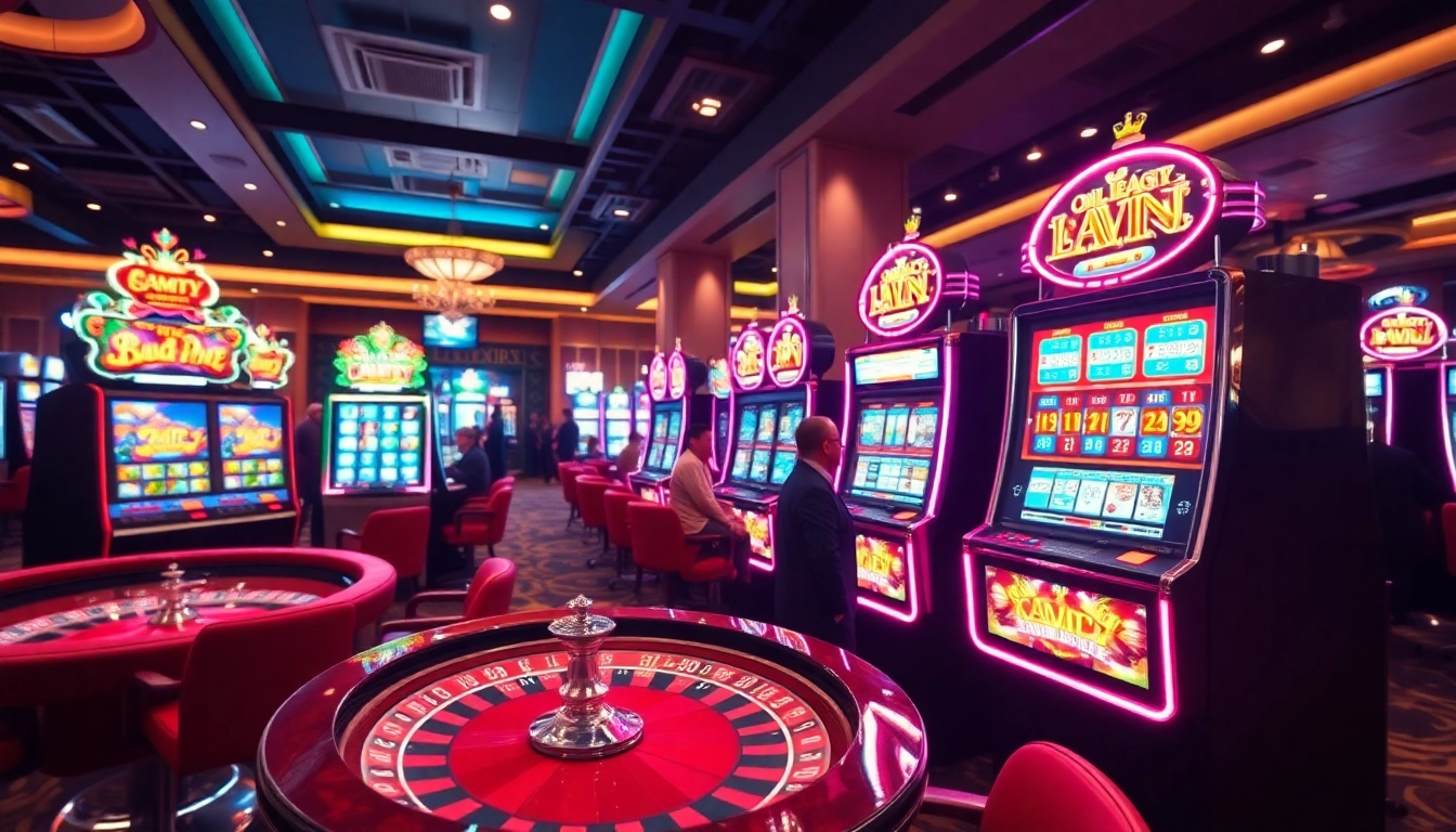 Menangkan dengan KUY4D di kasino dengan mesin slot berwarna-warni dan meja roulette yang energik.