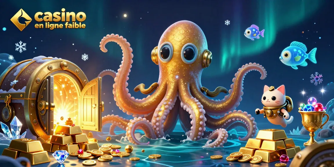 Découvrez les trésors d'un casino en ligne fiable avec un kraken et un chat plongeur.