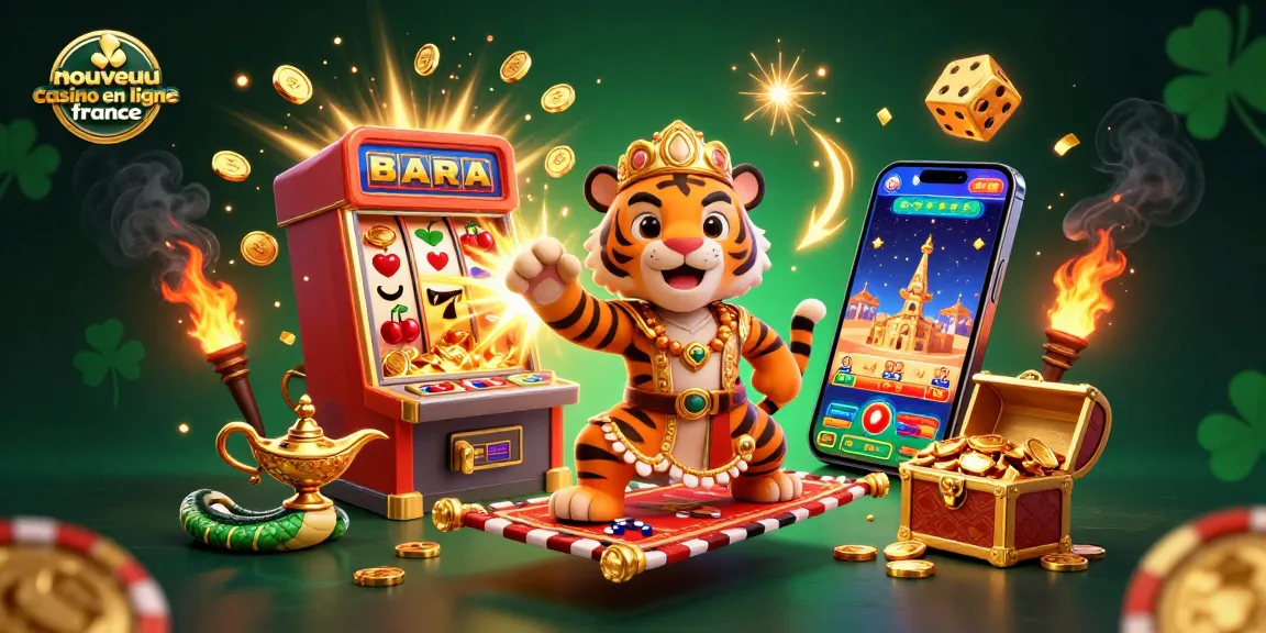 Illustrez le nouveau casino en ligne France avec un sultan et des éléments de jeu fascinants.